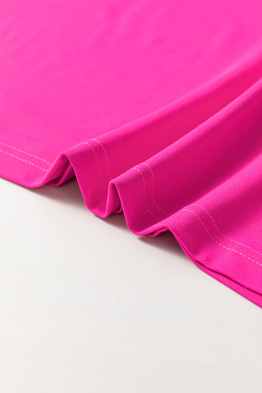 Rose Red Pop of Color Neckline T-shirt Dress