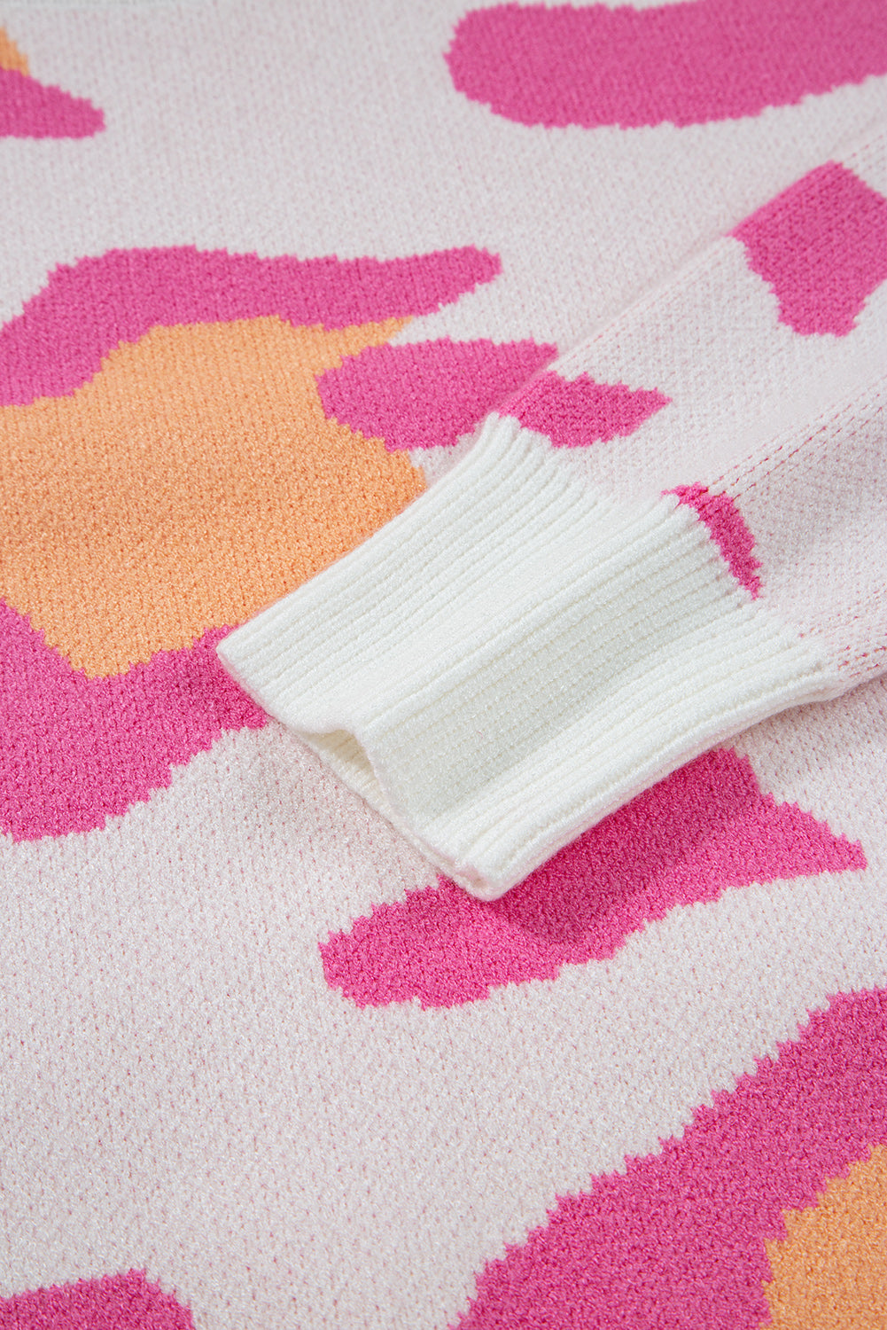 Sachet Pink Cheetah Colorblock Sweater