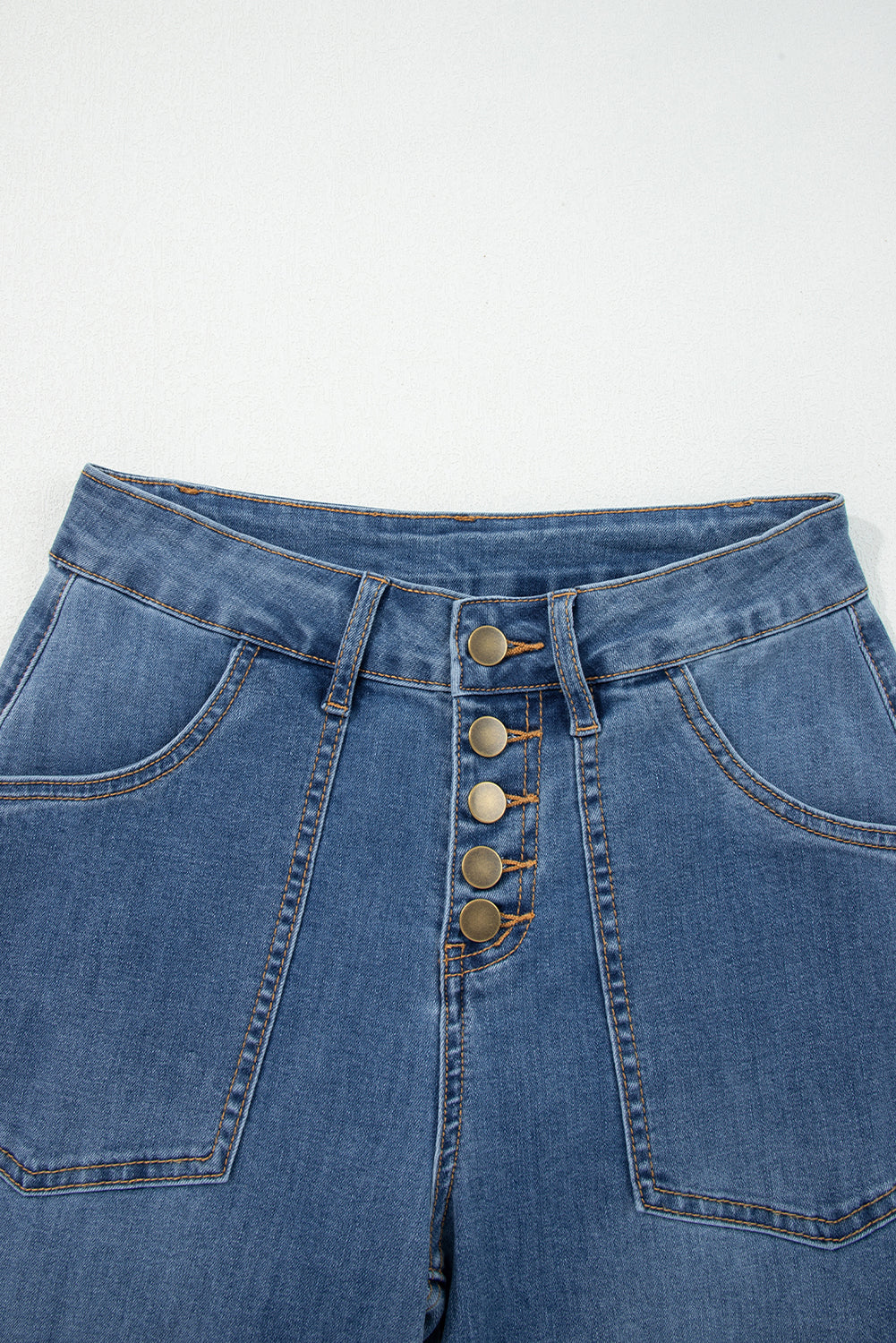 Ashleigh Blue Multi-Button High Waist Wide Leg Jeans