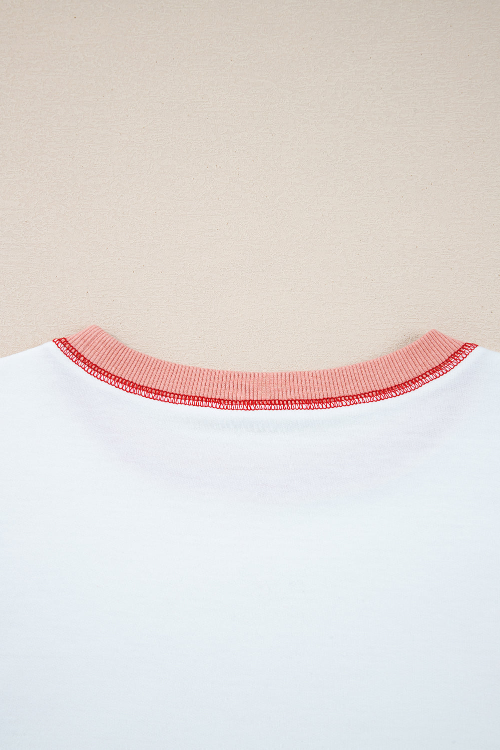 Red Striped Colorblock Patchwork Oversized Sweatshirt