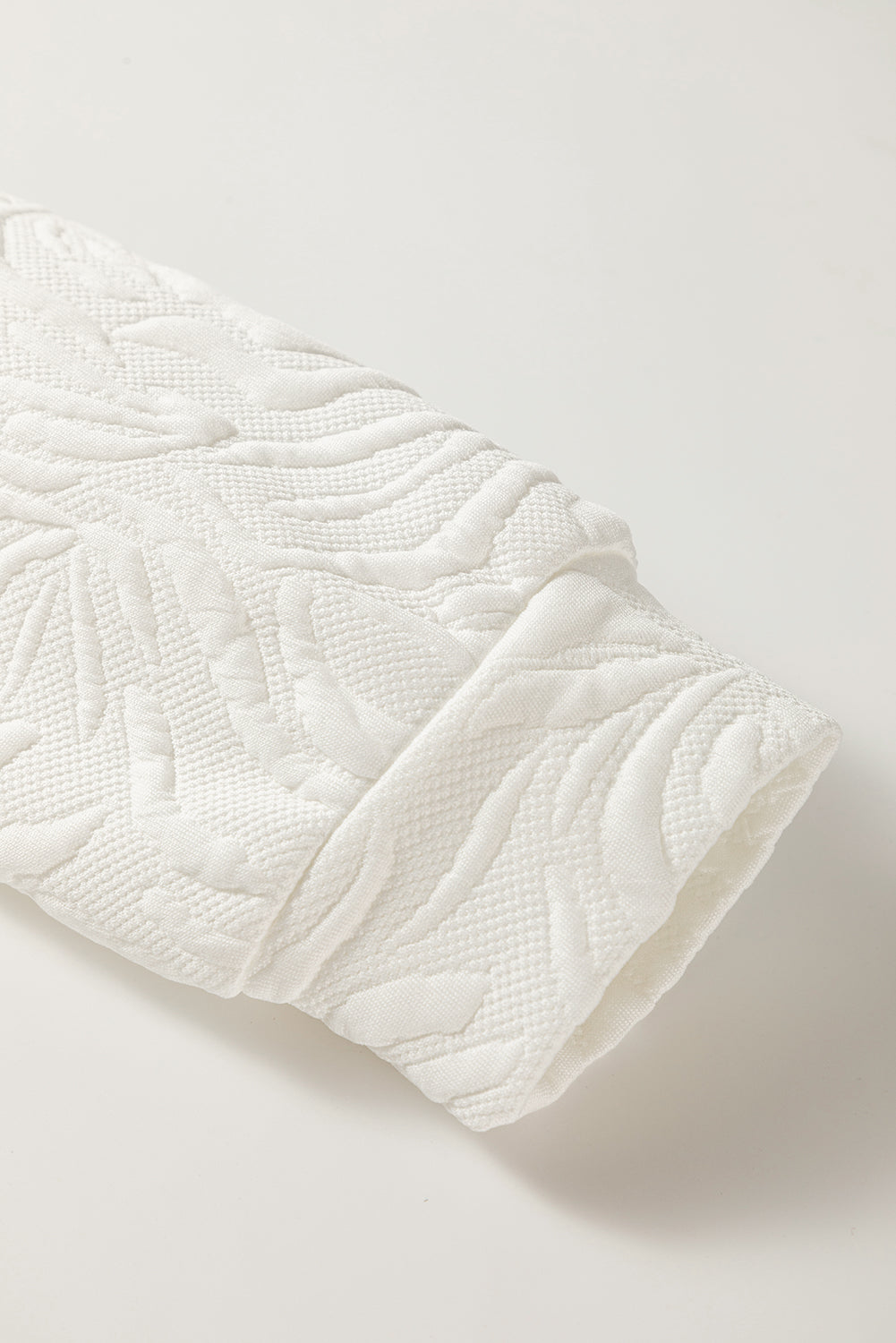 White Pop of Color Neckline Textured Mini Dress